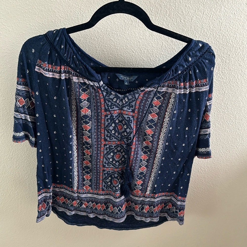 Lucky Brand top.  Super chic and cute!